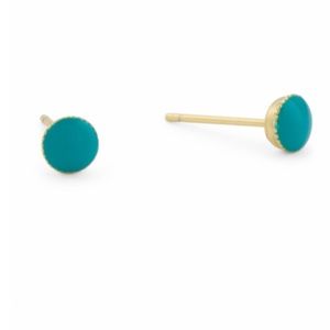 Gorjana Capri Stud Earrings Turquoise Enamel